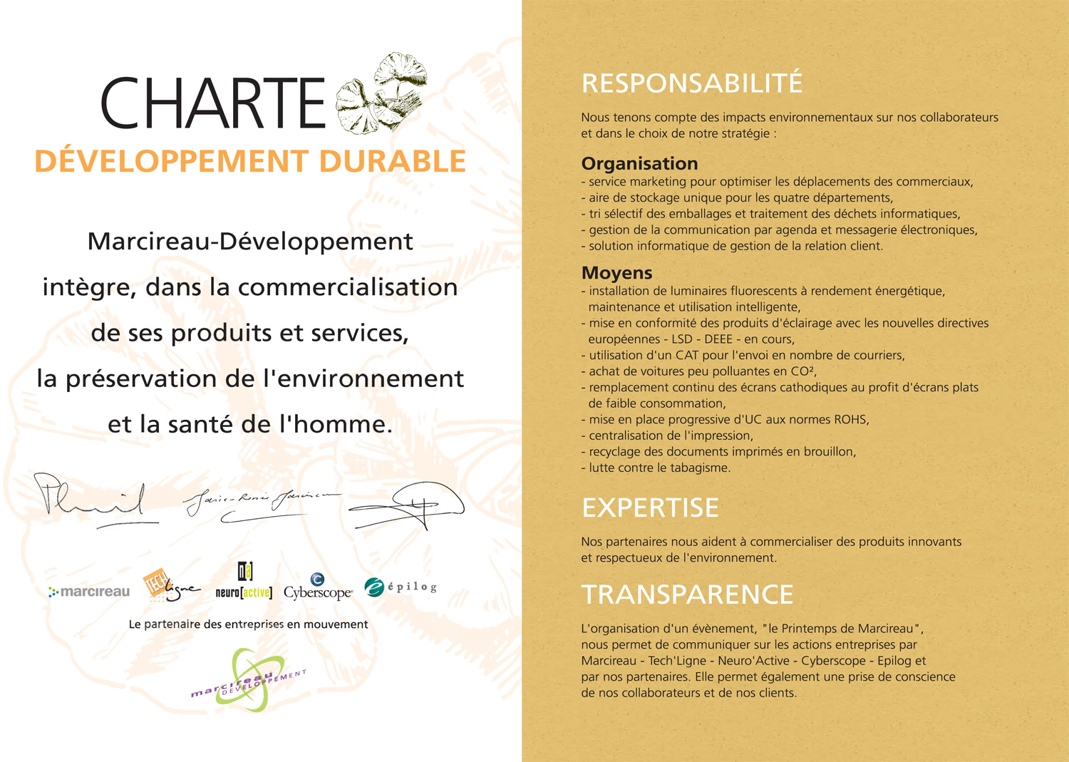 Charte Developpement Durable Pdf Marcireau